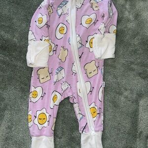 Little Sleepies Purple Breakfast Print Kids Pajamas